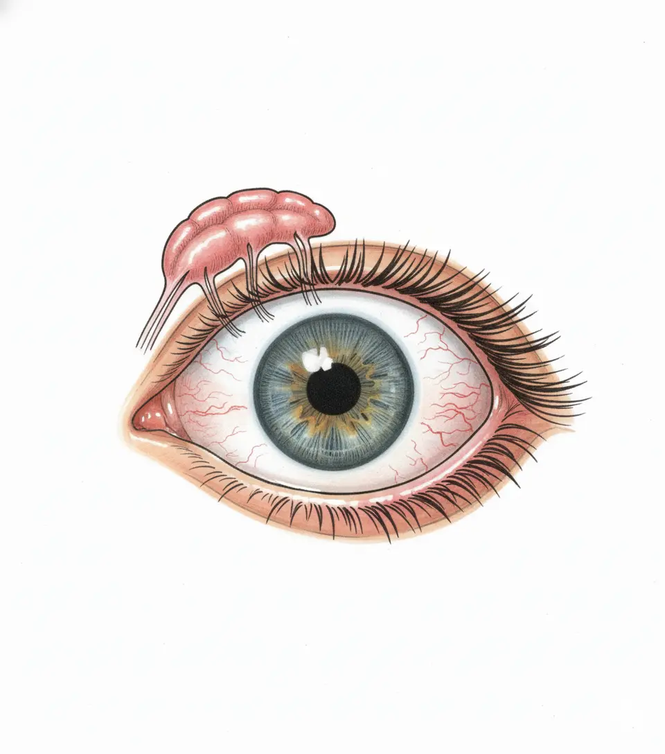 Diagram showing dry eyes